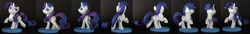 Size: 5068x692 | Tagged: safe, artist:viistar, rarity, pony, g4, irl, photo, sculpture, solo, turnaround