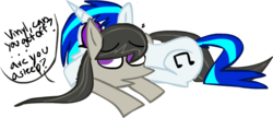 Size: 554x240 | Tagged: safe, artist:ghost, dj pon-3, octavia melody, vinyl scratch, earth pony, pony, unicorn, g4, duo, duo female, female, mare, simple background, transparent background