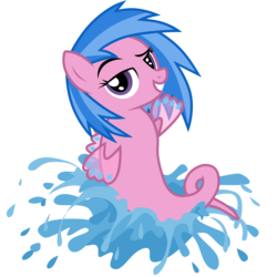 Size: 3000x3000 | Tagged: safe, artist:sunley, wavedancer, pony, sea pony, g1, g4, female, g1 to g4, generation leap, high res, mare, simple background, solo, splash, transparent background, vector, water