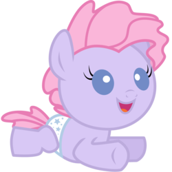 Size: 1500x1500 | Tagged: safe, artist:sunley, ember (g1), pony, g1, g4, baby, beady eyes, diaper, female, filly, foal, g1 to g4, generation leap, simple background, solo, transparent background, vector, younger