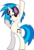 Size: 1432x2089 | Tagged: safe, artist:likonan, dj pon-3, vinyl scratch, pony, unicorn, g4, bipedal, female, glasses, hooves, horn, mare, music notes, pose, simple background, smiling, solo, standing, sunglasses, teeth, transparent background, vector