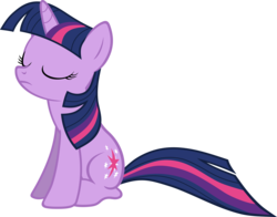 Size: 5000x3929 | Tagged: safe, artist:scrimpeh, twilight sparkle, pony, unicorn, g4, .svg available, eyes closed, female, simple background, sitting, solo, transparent background, unamused, vector