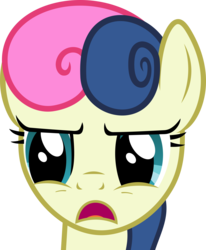 Size: 4117x5000 | Tagged: safe, artist:uxyd, bon bon, sweetie drops, earth pony, pony, g4, absurd resolution, bon bon is not amused, bust, female, mare, open mouth, portrait, reaction image, simple background, solo, transparent background, vector