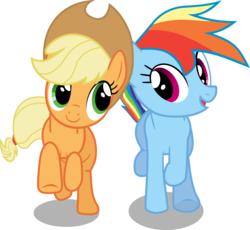 Size: 7473x6872 | Tagged: safe, artist:dewlshock, applejack, rainbow dash, fall weather friends, g4, absurd resolution, simple background, transparent background, vector