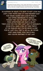 Size: 700x1150 | Tagged: safe, artist:deeptriviality, princess cadance, g4, ask, dearprincesscadance, drunk, tumblr