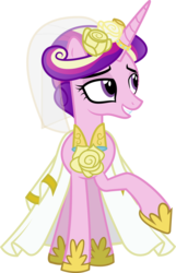 Size: 5090x7892 | Tagged: safe, artist:tim015, princess cadance, pony, g4, absurd resolution, bride, clothes, dress, female, ring, simple background, solo, transparent background, vector, wedding dress