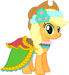 Size: 9280x10000 | Tagged: safe, artist:daringdashie, applejack, earth pony, pony, a canterlot wedding, g4, absurd resolution, bridesmaid, clothes, dress, female, simple background, solo, transparent background, vector