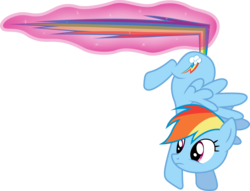 Size: 6561x5000 | Tagged: safe, artist:d4svader, rainbow dash, pegasus, pony, g4, lesson zero, absurd resolution, aura, female, flying, implied twilight sparkle, magic, mare, offscreen character, simple background, solo, telekinesis, transparent background, vector