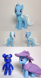 Size: 800x1500 | Tagged: safe, artist:oak23, trixie, pony, ursa minor, g4, brushable, cape, clothes, customized toy, hat, irl, photo, toy, trixie's cape, trixie's hat