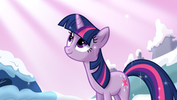 Size: 1280x720 | Tagged: safe, artist:ikillyou121, twilight sparkle, pony, g4, female, old version, snow, solo, sparkles, winter