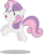 Size: 1600x2018 | Tagged: safe, artist:mrfoxington, sweetie belle, pony, unicorn, g4, cute, diasweetes, eyes closed, female, happy, jumping, open mouth, simple background, smiling, solo, transparent background, vector