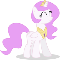 Size: 1600x1720 | Tagged: safe, artist:mrfoxington, princess celestia, pony, g4, ^^, cewestia, cute, eyes closed, female, filly, pink-mane celestia, simple background, smiling, solo, transparent background, vector, young, young celestia, younger