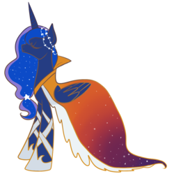 Size: 852x848 | Tagged: dead source, safe, artist:tinyfeather, princess luna, alicorn, pony, g4, clothes, dress, eyes closed, female, mare, simple background, solo, transparent background