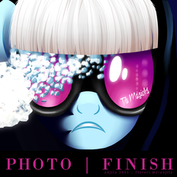 Size: 600x600 | Tagged: safe, artist:anjila, photo finish, earth pony, pony, g4, album cover, female, lady gaga, parody, solo, the fame