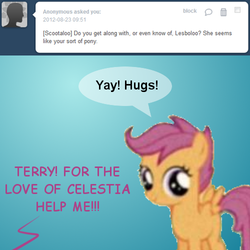 Size: 500x500 | Tagged: safe, scootaloo, pegasus, pony, g4, female, lesbian, lesboloo, terry, tumblr