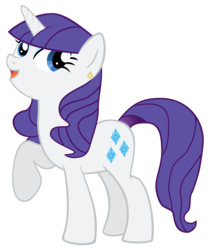 Size: 3750x4500 | Tagged: safe, artist:blmn564, rarity, pony, unicorn, g4, alternate hairstyle, female, mare, open mouth, raised hoof, simple background, solo, transparent background, vector