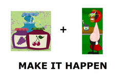 Size: 1337x796 | Tagged: safe, hugh jelly, g4, all caps, exploitable meme, homestar runner, make it happen, meme, meta, senor cardgage