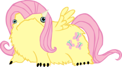 Size: 6110x3363 | Tagged: safe, artist:asdflove, fluttershy, alot, pony, g4, absurd resolution, female, hyperbole and a half, simple background, solo, transparent background, vector