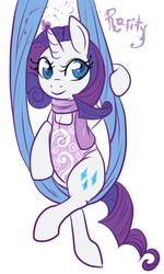 Size: 300x500 | Tagged: safe, artist:lulubell, rarity, pony, unicorn, g4, female, mare, ribbon, simple background, solo, white background