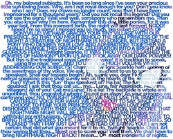 Size: 1280x1030 | Tagged: safe, artist:rinsowaty, princess luna, g4, quote, wall of text