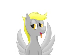 Size: 1600x1200 | Tagged: safe, artist:flashiest lightning, oc, oc only, pegasus, pony, bedroom eyes, solo, tongue out