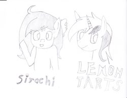 Size: 1100x850 | Tagged: safe, oc, oc only, pony, unicorn, female oc, lead pencil, smiling, traditional art, waving at you