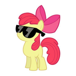 Size: 5000x5000 | Tagged: dead source, safe, artist:austiniousi, part of a set, apple bloom, g4, absurd resolution, simple background, sunglasses, transparent background, vector