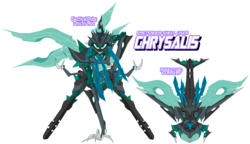 Size: 1544x891 | Tagged: safe, artist:terry, queen chrysalis, g4, crossover, decepticon, gunship, transformerfied, transformers