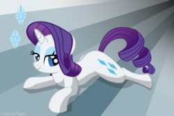 Size: 1800x1200 | Tagged: safe, artist:cartoontiger, rarity, pony, unicorn, g4, bedroom eyes, female, lying down, mare, prone, solo, wallpaper