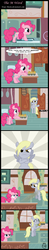 Size: 824x4193 | Tagged: safe, artist:toxic-mario, derpy hooves, pinkie pie, pegasus, pony, g4, comic, female, food, jerk, mare, muffin