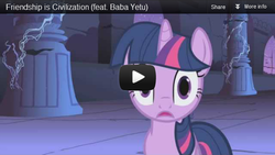 Size: 560x315 | Tagged: safe, twilight sparkle, g4, baba yetu, civilization, youtube link