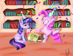 Size: 2042x1570 | Tagged: safe, artist:vet2b, pinkie pie, twilight sparkle, g4