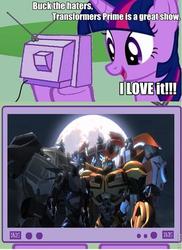 Size: 564x774 | Tagged: safe, twilight sparkle, pony, g4, arcee, bulkhead, bumblebee (transformers), exploitable meme, meme, optimus prime, ratchet, transformers, transformers prime, tv meme