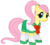 Size: 4894x4427 | Tagged: safe, artist:jennieoo, fluttershy, pegasus, pony, g4, absurd resolution, alternate hairstyle, clothes, cute, dress, female, high ponytail, mare, ponytail, schoolgirl, show accurate, shyabetes, simple background, socks, solo, transparent background, vector