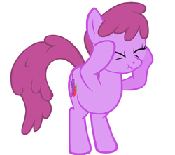Size: 952x840 | Tagged: safe, artist:dawnchan14, berry punch, berryshine, earth pony, pony, g4, berry scrunch, eyes closed, female, mare, scrunchy face, solo