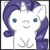 Size: 50x50 | Tagged: safe, artist:steffy-beff, rarity, pony, g4, animated, avatar, chibi, female, fourth wall, icon, licking, solo