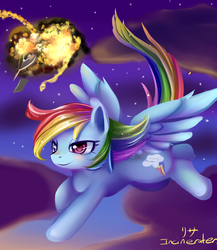 Size: 600x690 | Tagged: safe, artist:incinerater, rainbow dash, g4, explosion