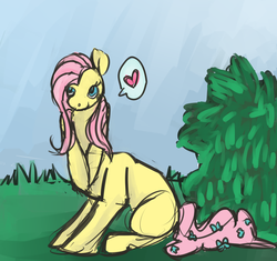 Size: 1825x1714 | Tagged: safe, fluttershy, centaur, pegasus, pony, taur, g4, centaurshy, female, monsterpone