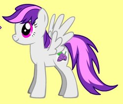 Size: 448x378 | Tagged: artist needed, safe, sugar grape, pony, g4, simple background, solo, vector, yellow background