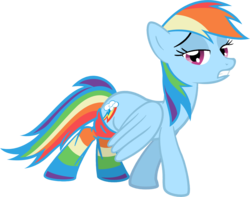 Size: 1157x913 | Tagged: dead source, safe, artist:arceus55, rainbow dash, pegasus, pony, g4, bedroom eyes, clothes, female, mare, rainbow socks, show accurate, simple background, socks, solo, striped socks, transparent background, vector