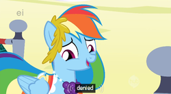 Size: 637x348 | Tagged: safe, screencap, rainbow dash, g4, the best night ever, youtube caption