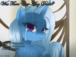 Size: 800x600 | Tagged: safe, artist:thebiancoangelo, trixie, g4, crying, duo, rain