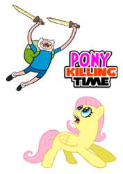 Size: 636x900 | Tagged: safe, artist:curtsibling, fluttershy, human, pegasus, pony, g4, adventure time, crossover, female, finn the human, male, mare