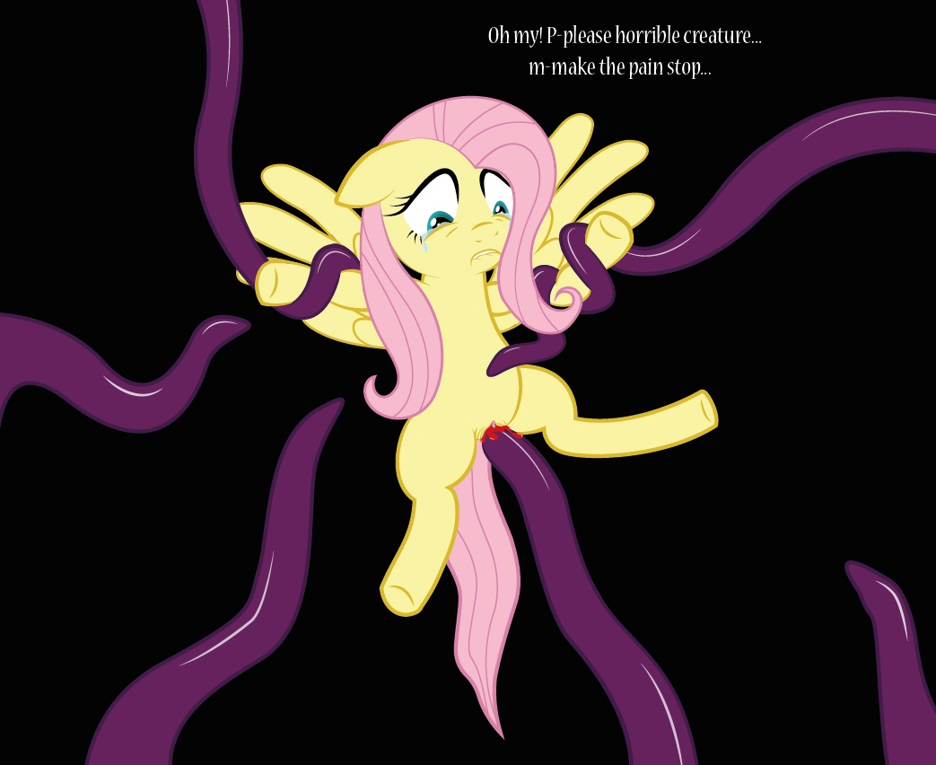 90886 - explicit, grimdark, fluttershy, pegasus, pony, g4, black  background, blood, crying, defloration, female, femsub, flutterrape,  fluttersub, nudity, rape, simple background, solo, solo female, submissive,  tentacle porn, tentacle rape, tentacles ...