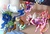 Size: 2500x1700 | Tagged: safe, artist:daughter-of-fantasy, lyra heartstrings, princess cadance, princess celestia, princess luna, twilight sparkle, alicorn, pony, unicorn, gamer luna, princess molestia, g4, assassin's creed, dante (devil may cry), devil may cry, devil may cry 3, god of war, kratos, link, male, mario, nintendo, parody, portal, portal (valve), portal gun, sisters-in-law, super mario bros., the legend of zelda, unicorn twilight