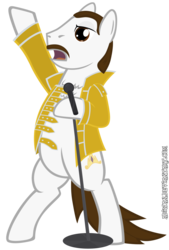 Size: 900x1333 | Tagged: safe, artist:adiwan, g4, freddie mercury, ponified, queen (band), simple background, transparent background