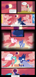 Size: 900x1935 | Tagged: safe, artist:lilmandarin, princess celestia, princess luna, g4, comic