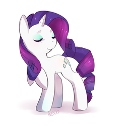 Size: 563x573 | Tagged: safe, artist:nedoiko, rarity, pony, g4, solo