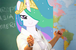 Size: 624x417 | Tagged: safe, princess celestia, g4, meme, teacher, terrible teacher