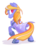 Size: 1700x2100 | Tagged: safe, artist:equestria-prevails, bright eyes (twinkle eyed pony), earth pony, pony, twinkle eyed pony, g1, g4, cape, clothes, equestria prevails, female, hoof shoes, looking over shoulder, mare, simple background, transparent background